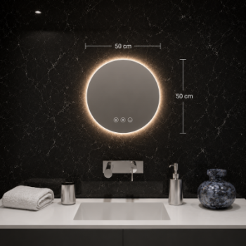 Origins Living Claris Round Mirror 50cm CLR-01D050-03 Bathroom Accessory