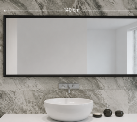 Origins Living Brooklyn Mirror 140 Brushed Bronze - 140x70cm B008165 Bathroom Accessory