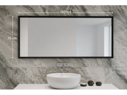 Origins Living Brooklyn Mirror 140 Black - 140x70cm B008134