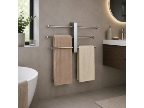 Origins Living Bridge Towel Rail Set Wall Mounted - Chrome 7630-13