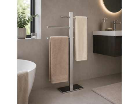 Origins Living Bridge Towel Stand - Chrome 7631-13 Origins Living Bridge Towel Stand - Chrome 7631-13