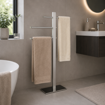 Origins Living Bridge Towel Stand - Chrome 7631-13 Bathroom Accessory