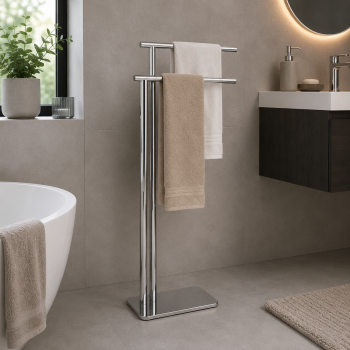 Origins Living Florida Towel Stand - Chrome 7331-13 Bathroom Accessory