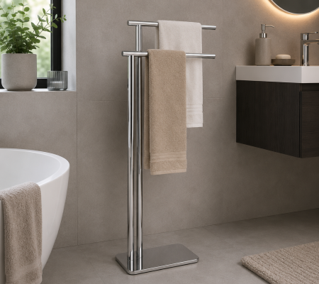 Origins Living Florida Towel Stand - Chrome 7331-13 Bathroom Accessory