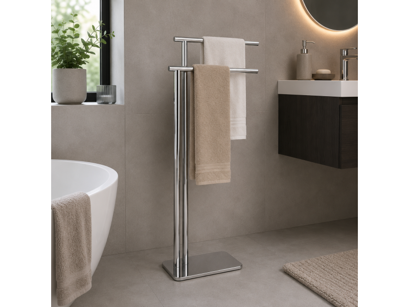 Origins Living Florida Towel Stand - Chrome 7331-13 Origins Living Florida Towel Stand - Chrome 7331-13