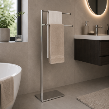 Origins Living Maine Towel Stand - Chrome 7831-13 Bathroom Accessory