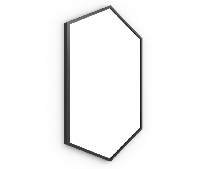 Origins Living Docklands Hexagonal Mirror Black - 50x75cm