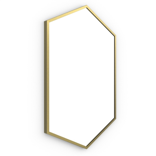 Origins Living Docklands Hexagonal Mirror Brushed Brass - 50x75cm