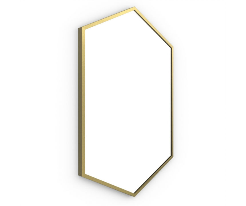 Origins Living Docklands Hexagonal Mirror Brushed Brass - 50x75cm