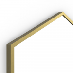 Origins Living Docklands Hexagonal Mirror Brushed Brass - 50x75cm