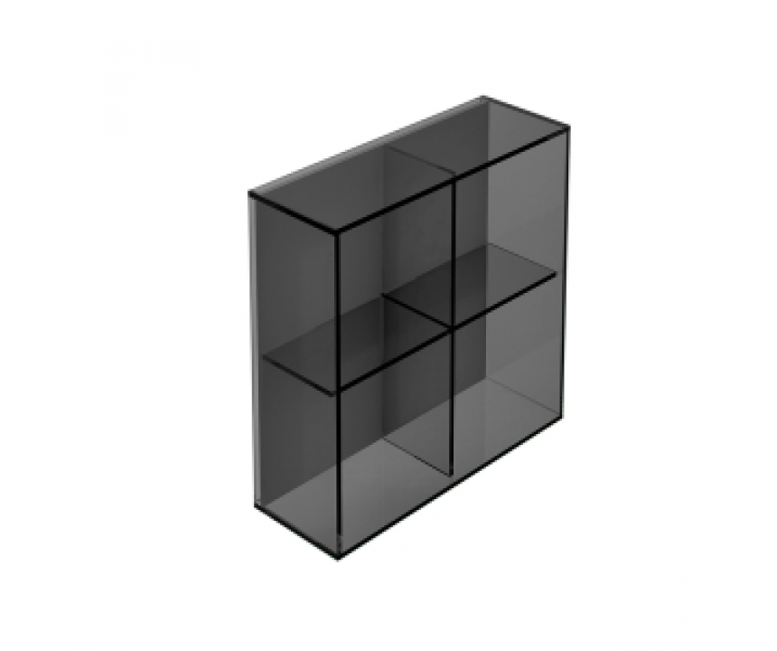 Pier Glass 4 Box Shelf Square - Black
