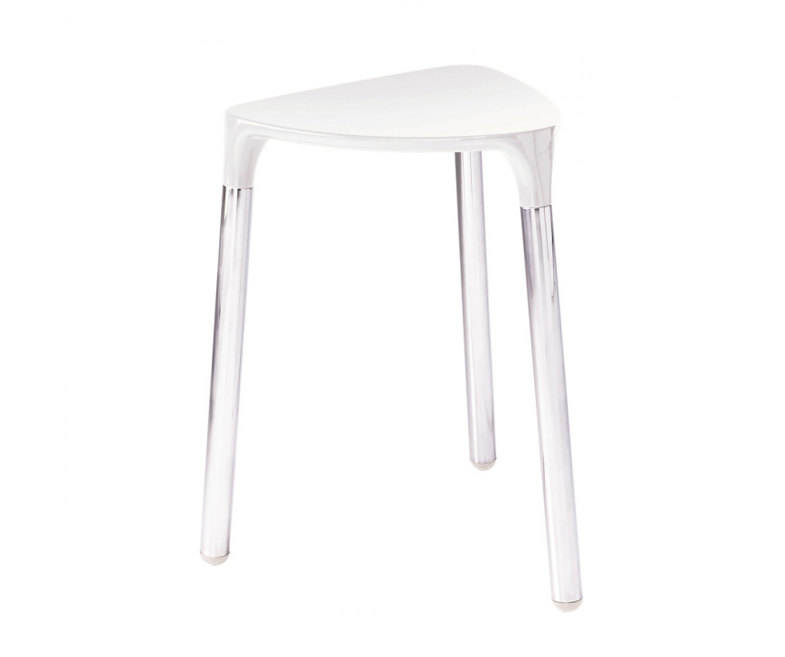 Origins Living Yannis Stool - White/Chrome
