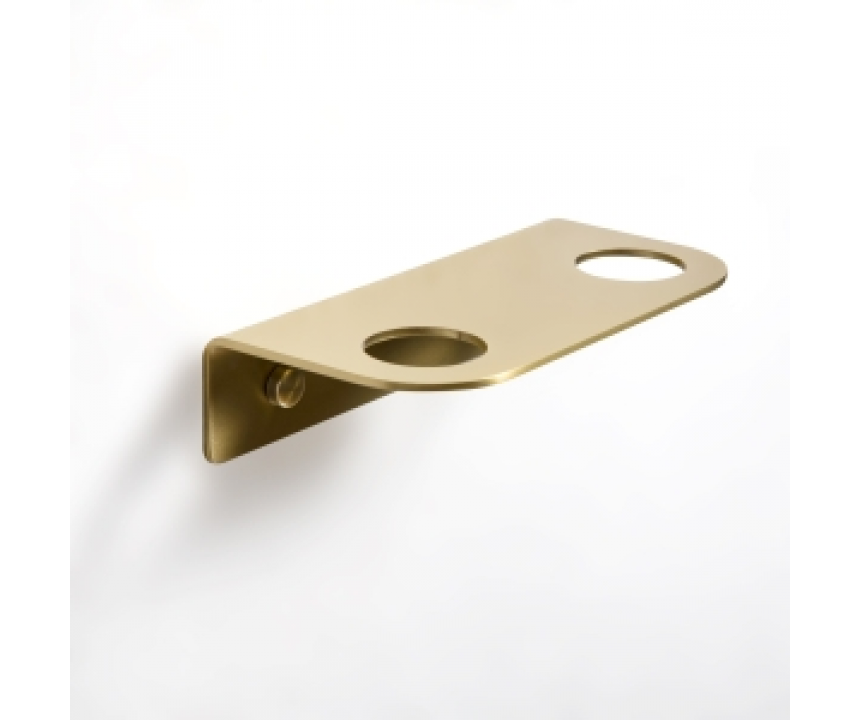 Bottle Holder 2 hole - Brushed Brass