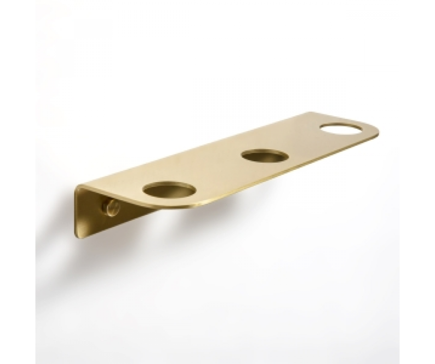 Bottle Holder 3 hole - Brushed Brass