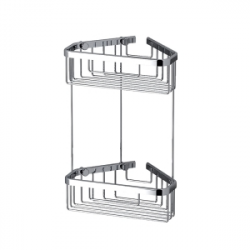 Origins Living Double Corner Shower Basket - Chrome