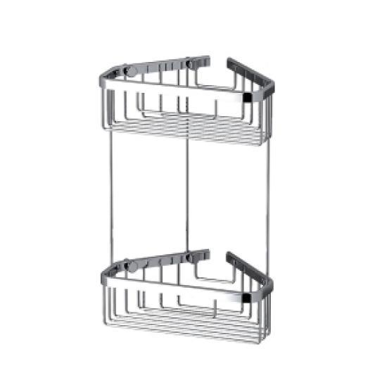 Origins Living Double Corner Shower Basket - Chrome