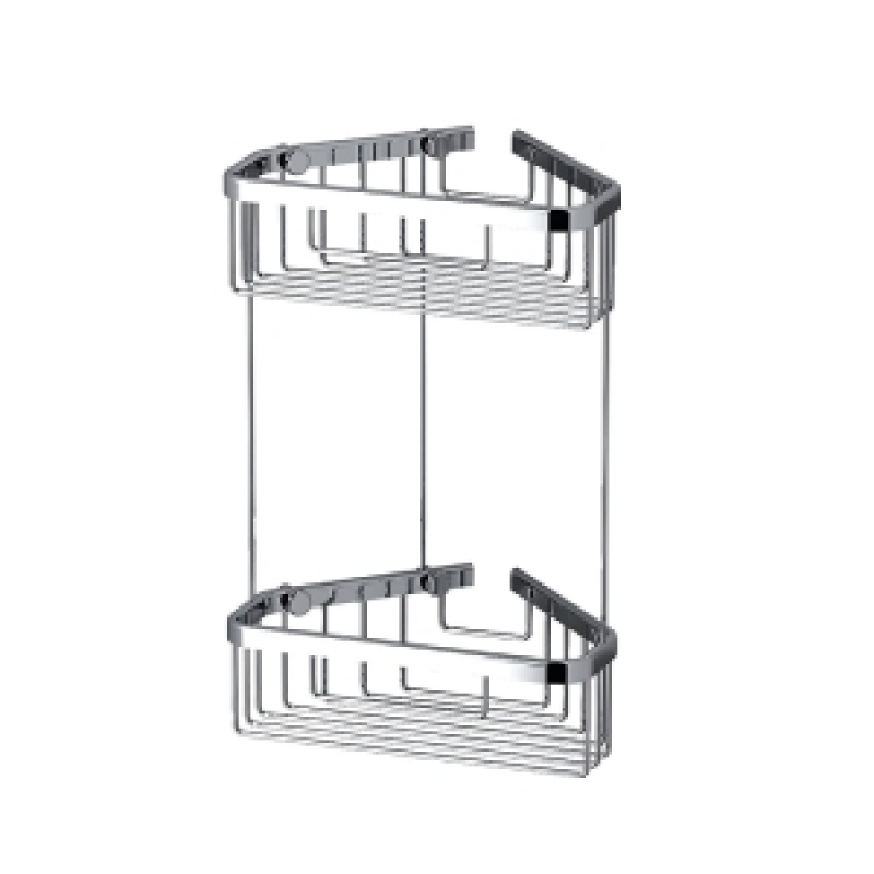 Origins Living Double Corner Shower Basket - Chrome