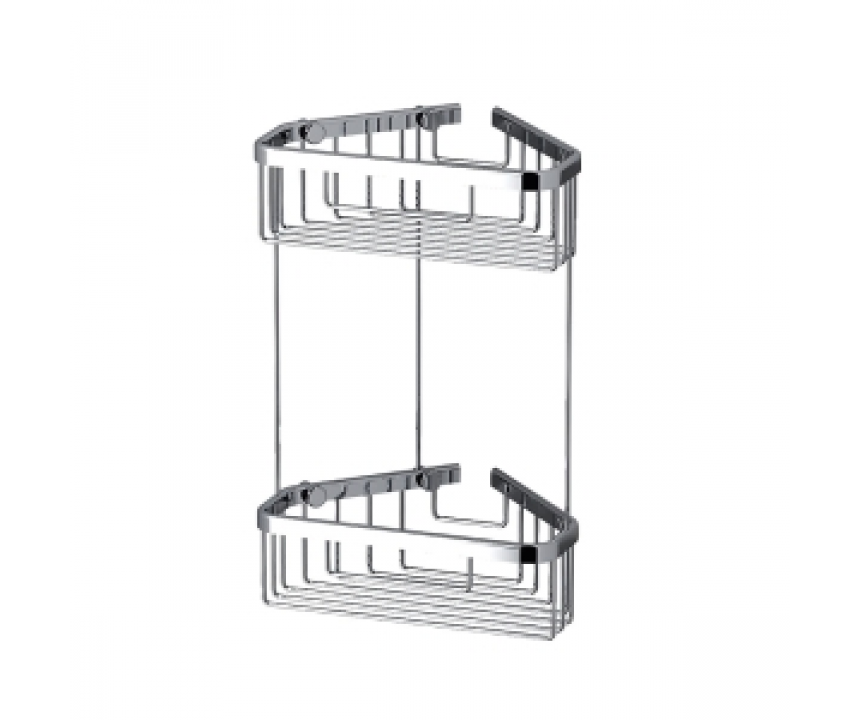 Origins Living Double Corner Shower Basket - Chrome
