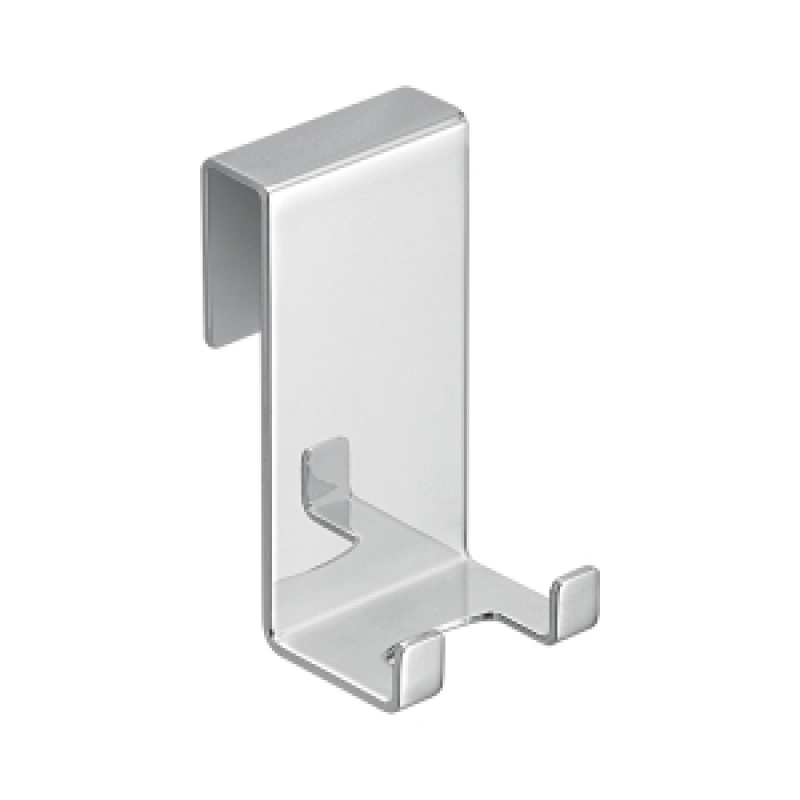 Double Hook Over Glass - Chrome
