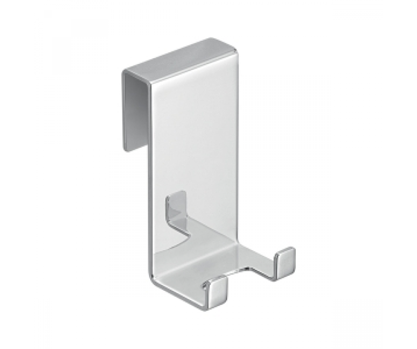 Double Hook Over Glass - Chrome