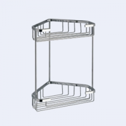 Origins Living Gedy Double Corner Basket - Chrome