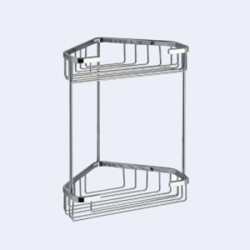Origins Living Gedy Double Corner Basket - Chrome