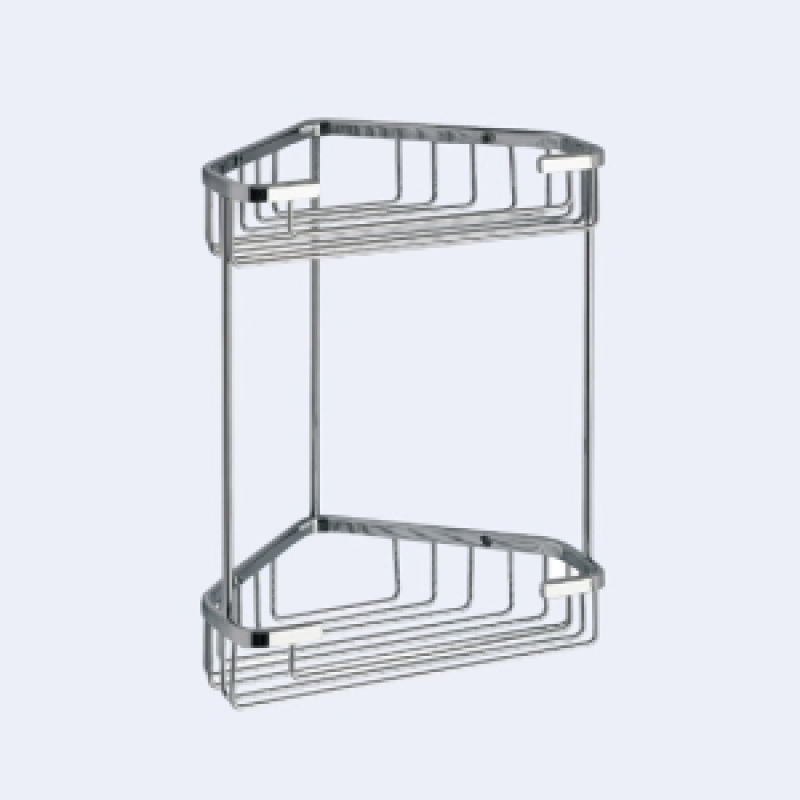 Origins Living Gedy Double Corner Basket - Chrome