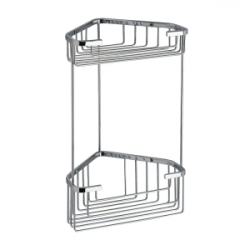 Origins Living Gedy Double Corner Deep Basket - Chrome
