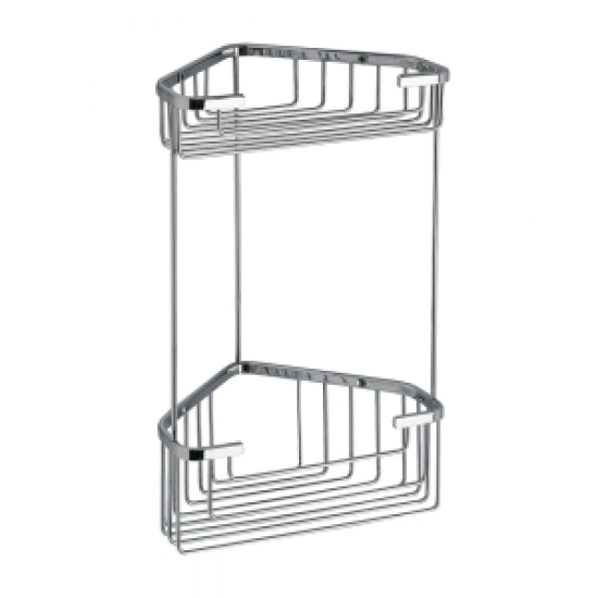 Ebzone ! Origins Living Gedy Double Corner Deep Basket - Chrome