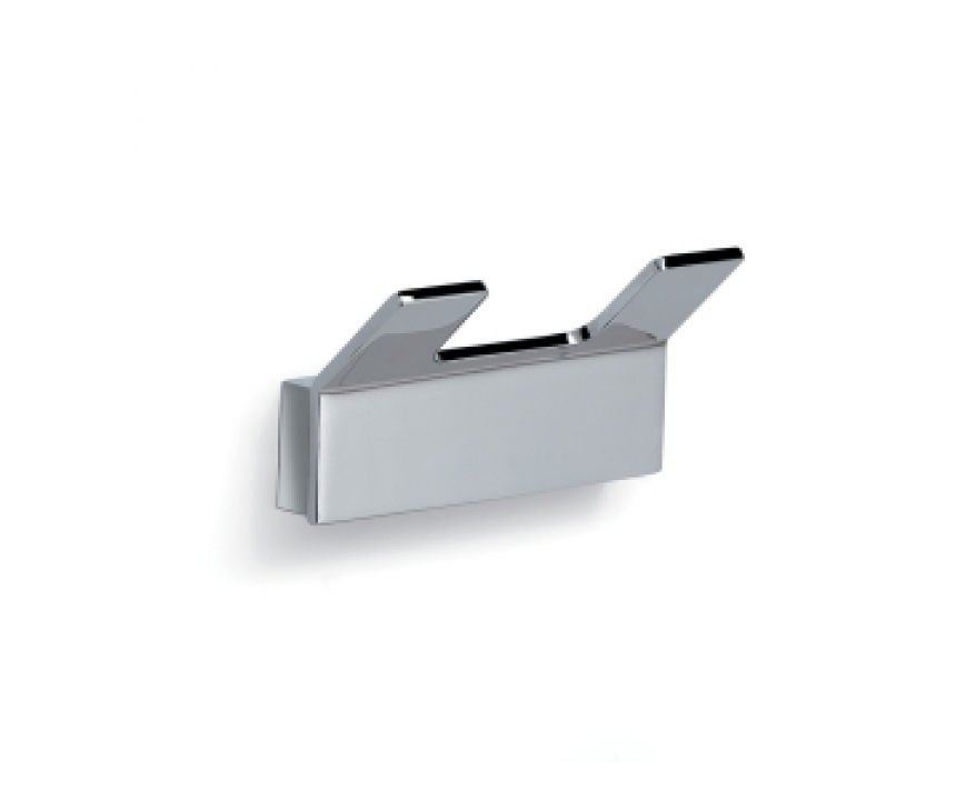 Gedy Rectangular Double Hook - Chrome