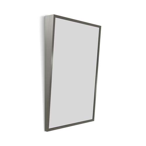 Docklands Inclusive Angled Mirror 50 Brushed Stainless Steel - 50x80cm
