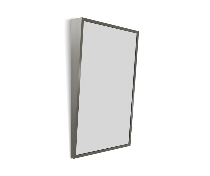 Docklands Inclusive Angled Mirror 50 Brushed Stainless Steel - 50x80cm