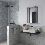 Docklands Mirror With Shelf 50 Black - 50x80cm