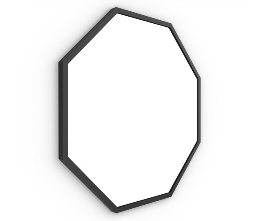 Docklands Octagon Mirror 60cm Black
