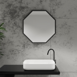 Docklands Octagon Mirror 60cm Black