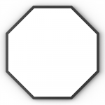 Docklands Octagon Mirror 60cm Black