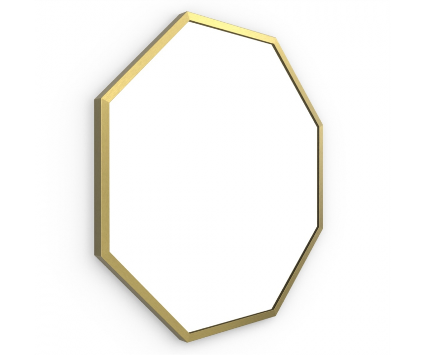 Docklands Octagon Mirror 60cm Brushed Brass