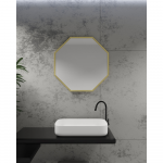 Docklands Octagon Mirror 60cm Brushed Brass