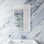 Docklands Rectangular Mirror 40 White - 40x70cm
