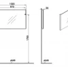 VitrA 1020x695mm Rectangular Mirror - Brushed Chrome