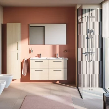 VitrA 1220x695mm Rectangular Mirror - Brushed Chrome