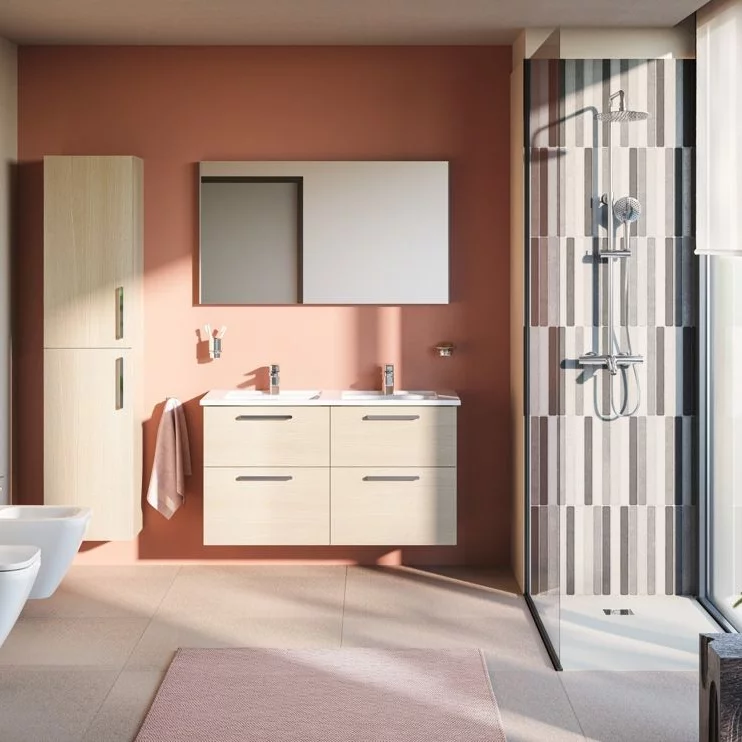 VitrA 1220x695mm Rectangular Mirror - Brushed Chrome