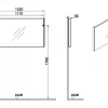 VitrA 1220x695mm Rectangular Mirror - Brushed Chrome