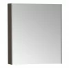VitrA 620x695mm Mirrored Cabinet (RH Hinge) - Brushed Chrome