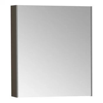 VitrA 620x695mm Mirrored Cabinet (RH Hinge) - Brushed Chrome