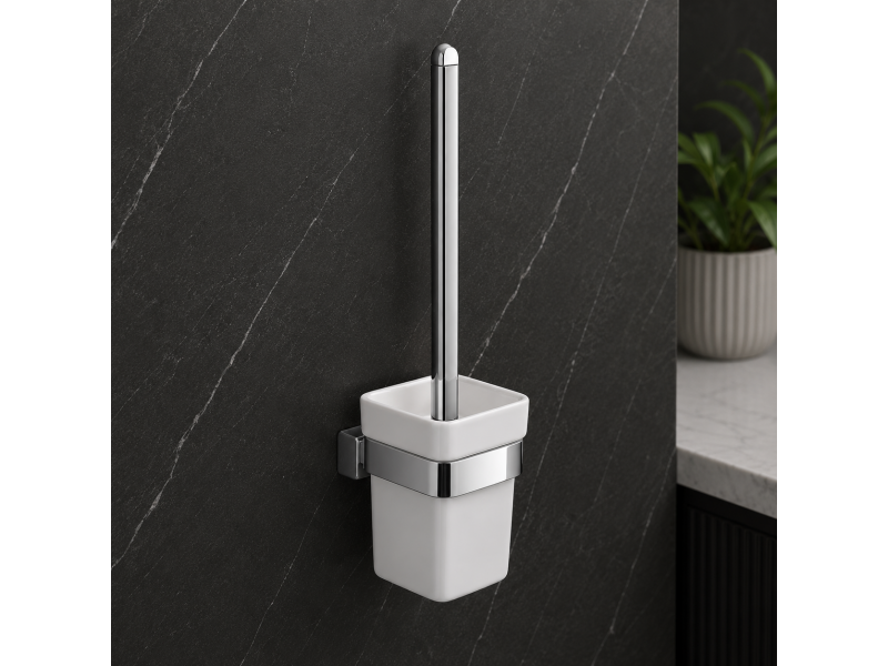 Origins Living Spluga WC Brush Set Wall Mounted - Chrome SG33/03-13