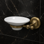 Origins Living Albany Soap Dish - Aged Brass/White ALB-112001-AB Bathroom Accessory