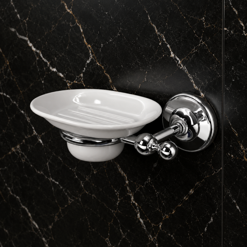 Origins Living Albany Soap Dish - Chrome/White ALB-112001-CH