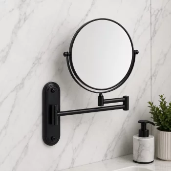 Origins Living Taylor Reversible 5x Magnifying Wall Mirror - Black TYL-007520-BK Bathroom Accessory