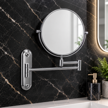 Origins Living Taylor Reversible 5x Magnifying Wall Mirror - Chrome TYL-007520-CH Bathroom Accessory
